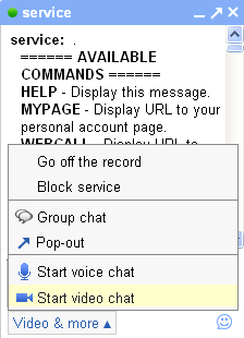 Invoke chat box by clicking on "Chat", then initiate video call by clicking on "Video & more", then on "Start video chat". It's that simple.